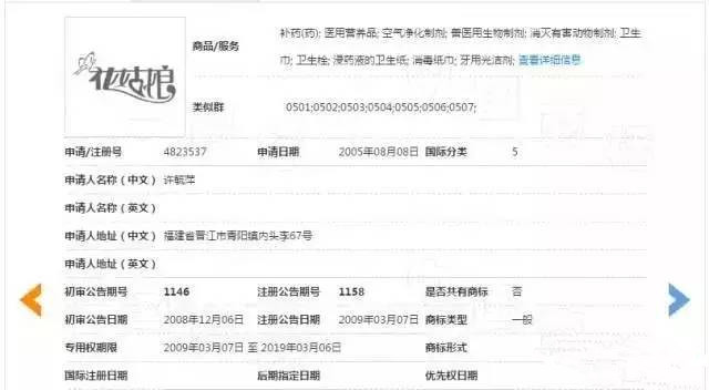 “花街姑娘”商标被驳回后申请复审 商标网