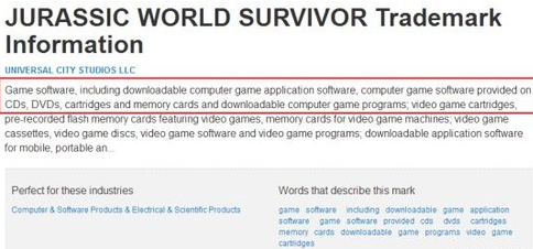期待吗？《侏罗纪世界：生还者》商标被完美世界收入囊中！.png