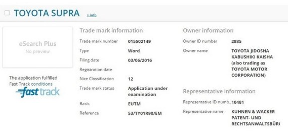 曝丰田注册Supra商标 经典跑车复活在即 ！.png