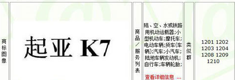 起亚凯尊K7将国产!东风悦达获得K7商标.png 起亚凯尊K7将国产!东风悦达获得K7商标.png