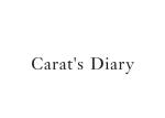 CARAT\'S DIARY