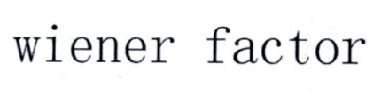 WIENER FACTOR