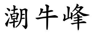 潮牛峰