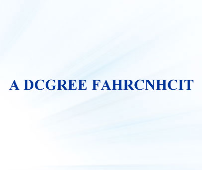 A DCGREE FAHRCNHCIT